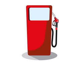 Icon / Clipart<br />Petrol Station Dispenser Pump & Nozzle (red)