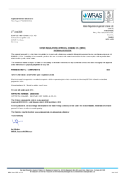 WRAS (Water Regulation Advisory Scheme, UK):
Zulassung ERV-R und ERP für Trinkwasser