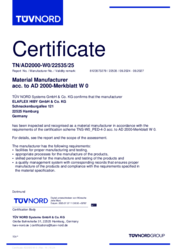 AD 2000 W0 Certificate for
ELAFLEX HIBY