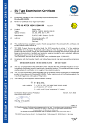 ATEX Certificate for Safety Breaks SSB 16, SSB 16 NR, SSB 16 SS, SSB 16 LV,SSB 25, SSB 25 NR, PSB 16, CSB 21, CSB 21 NR