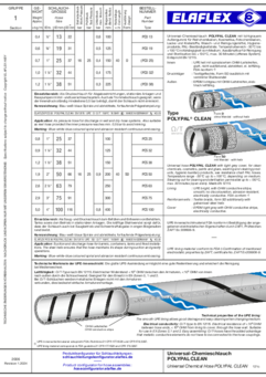 Universal-Chemieschlauch POLYPAL CLEAN