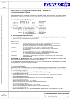 Informationen zur Druckgeräterichtlinie -  Schlauchleitungen