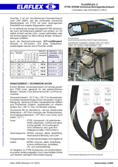 'FLUORFLEX 2' PTFE/EPDM Universal-Schrägwellschlauch