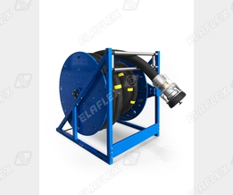 Schlauchtrommel mit hydraulischem Rückholsystem blau, TW 100, DDC-M 100