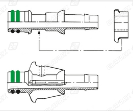 Gasschlauchstutzen DN 8 Gasschlauchstutzen DN 8