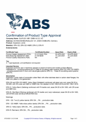 ABS (American Bureau of Shipping): Bauartzulassung
ERV-GS / ERV-GS HNBR / ERV-G / ERV-R