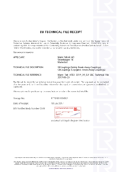 EU Technical File Receipt von Lloyd's Register: SBC, CBC