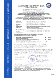 Zertifikat Nr. 85-2.160-1