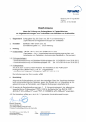 TÜV Zertifikat für Schaugläser