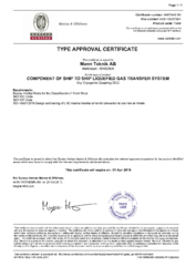 BV (Bureau Veritas): Bauartzulassung Dry Cryogenic Coupling DCC