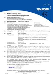 TÜV-Anerkennung des Qualitätssicherungssystems