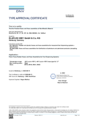 Typenzulassung für Slimline-Zapfschläuche SL / SL-LT / SL BIO-/DIESEL / SL AdBlue