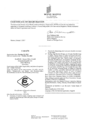 Eintragungsurkunde Markenschutz 'ELAFLEX-Raute'