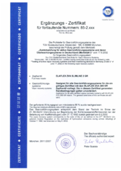 Ergänzungszertifikat Nr. 85-2.xxx