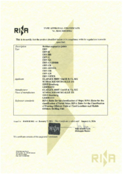 RINA: BauartzulassungERV-R, ERV-BR, ERV-G, ERV-GS, ERV-GS HNBR, ERV-CR, ERV-ROTEX, ERV-OR, ERV-GR, ERV-VITEX