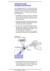 Prüfanleitung Schnelltester GR 92